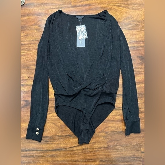Guess by Marciano NWT Jet Black Daria Bodysuit Size XS - Picture 2 of 6
